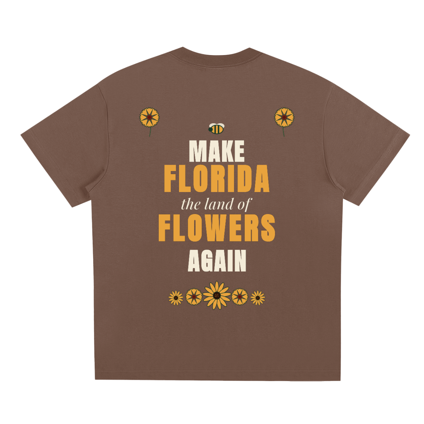 Logo Front. Make Florida Flowers Again Back. Quick-Dry Cooling T-Shirt