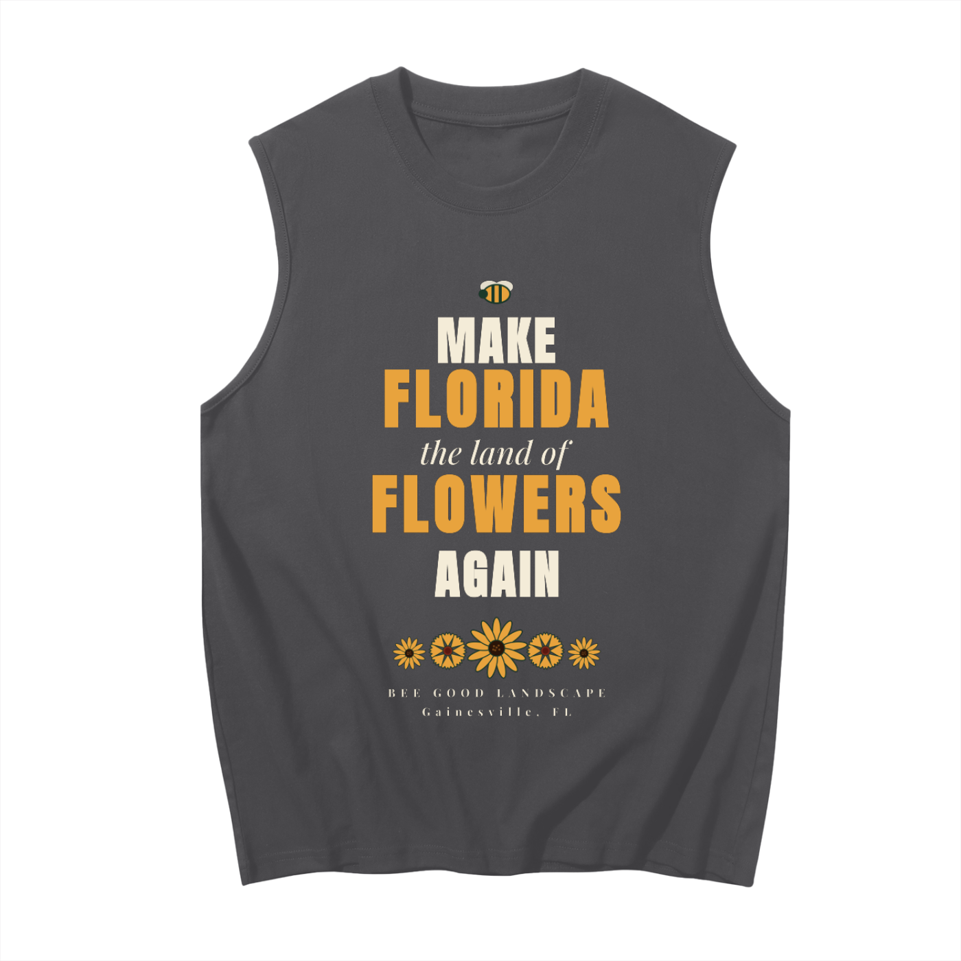 Make Florida Flowers Again. Men's Sleeveless Cotton Tank Top