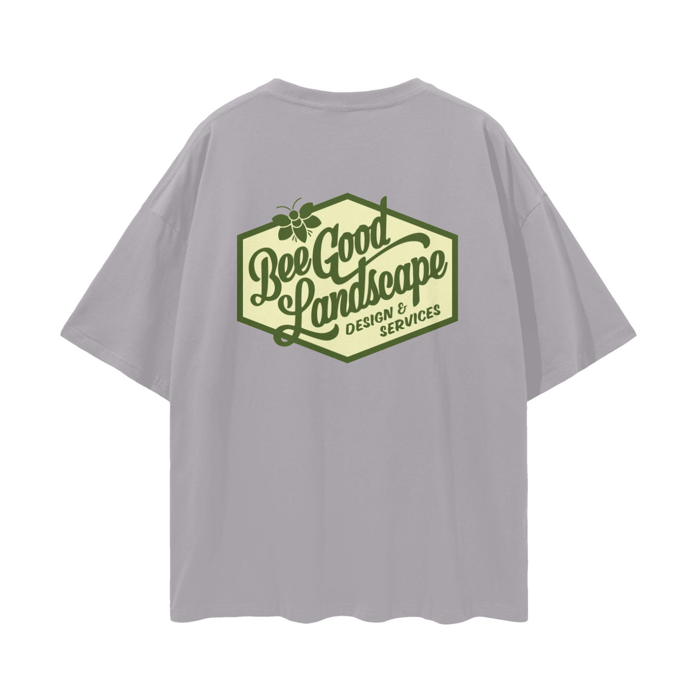 Plant More Flowers Front. Logo Back. Streetwear Loose Drop Shoulder T-Shirt