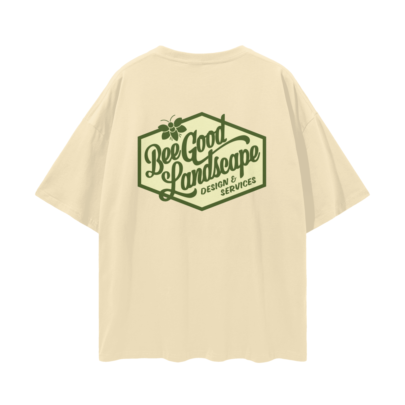 Plant More Flowers Front. Logo Back. Streetwear Loose Drop Shoulder T-Shirt