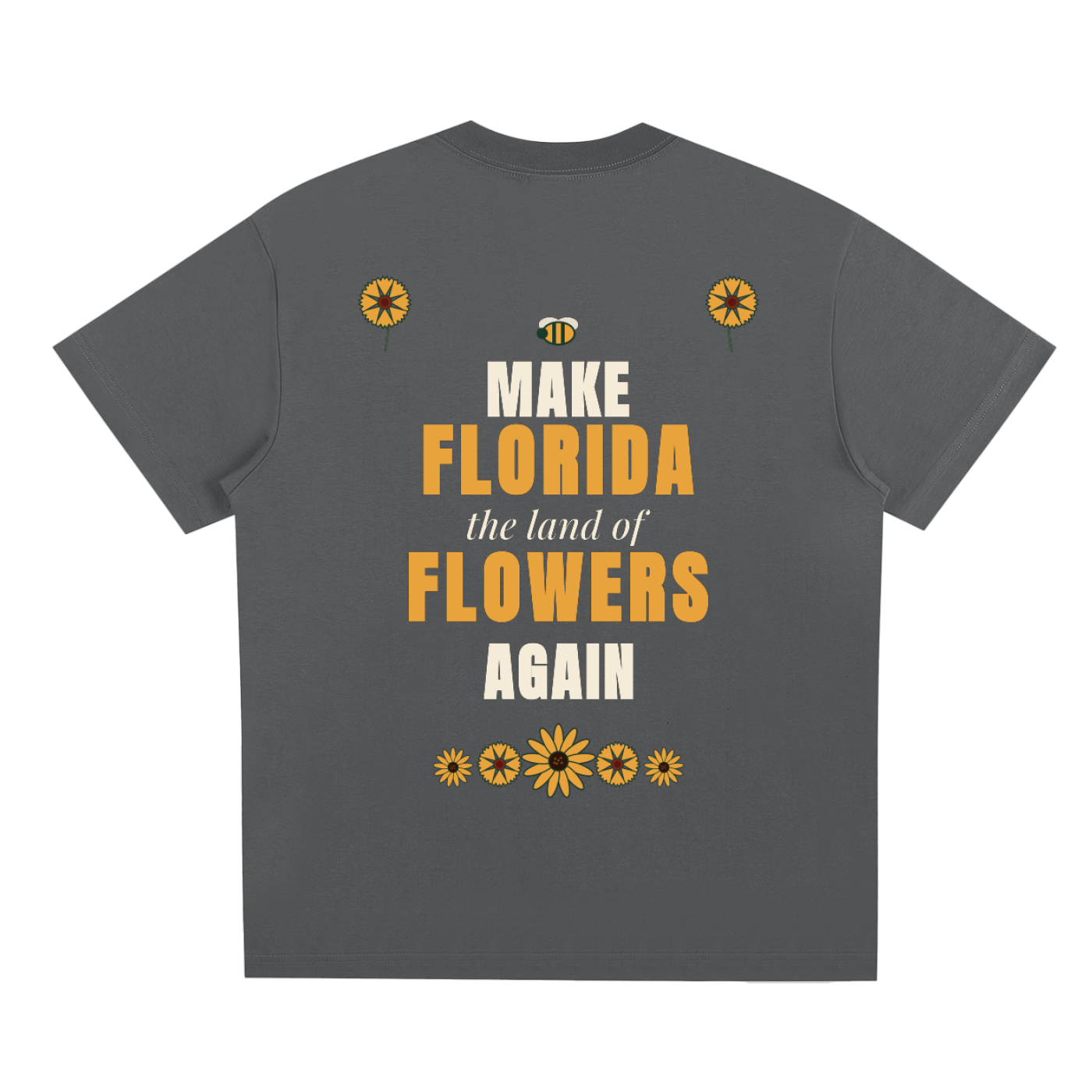 Logo Front. Make Florida Flowers Again Back. Quick-Dry Cooling T-Shirt