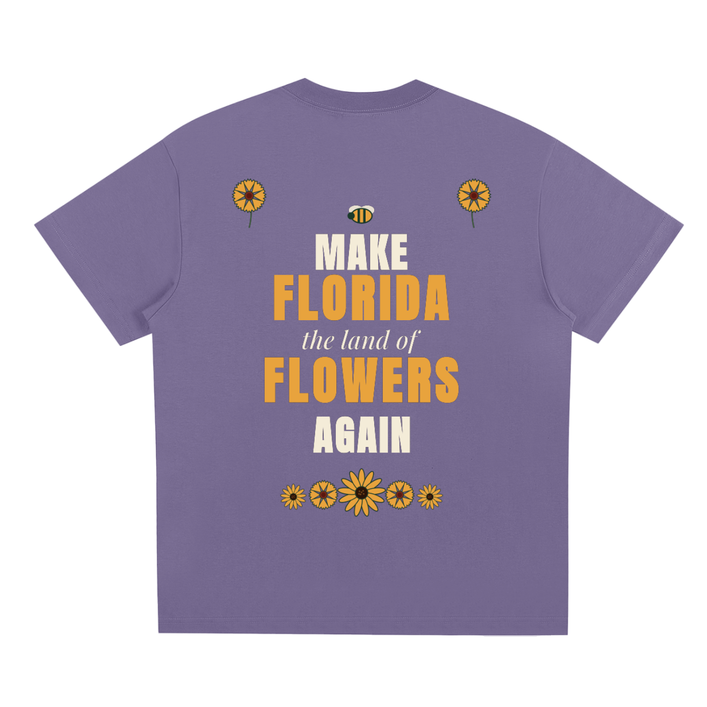 Logo Front. Make Florida Flowers Again Back. Quick-Dry Cooling T-Shirt
