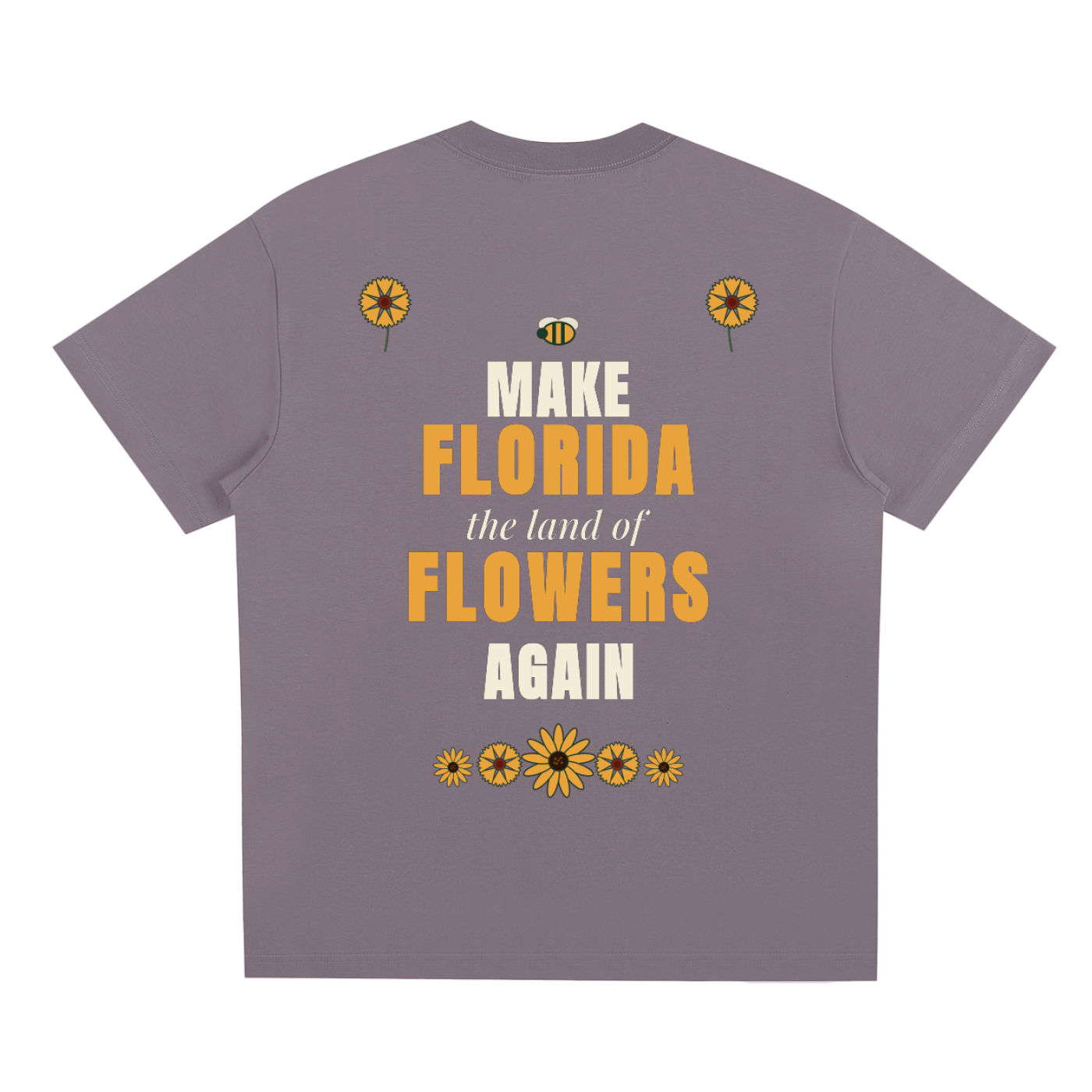 Logo Front. Make Florida Flowers Again Back. Quick-Dry Cooling T-Shirt