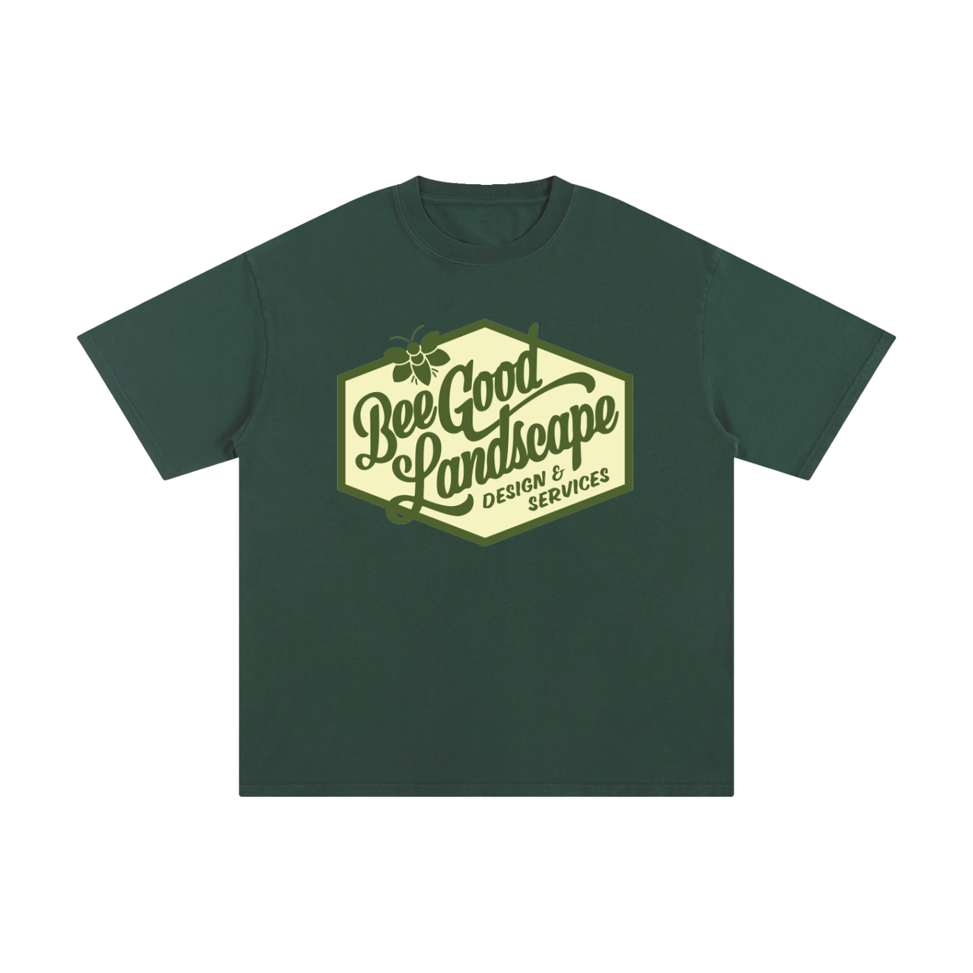 Logo Front. Plant More Flowers Back. Pure Cotton T-Shirt